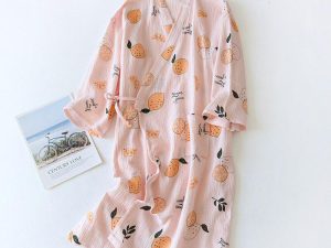 Chemise de Nuit Coton Kimono