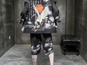 Ensemble Kimono Homme Fleuri