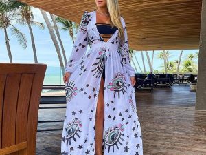 Robe Blanche Style Kimono